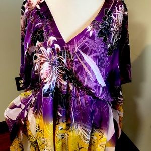 Lane Bryant butterfly style blouse